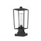 Z-Lite Sheridan 1 Light Outdoor Pier Mounted Fixture, Black And Seedy 594PHMS-SQPM-BK - alternate 1